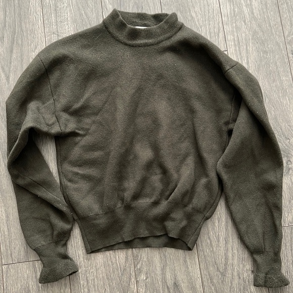 Aritzia Sweaters - Aritzia  Wilfred Forest Green Merino Wool Sweater | Women’s Size XS